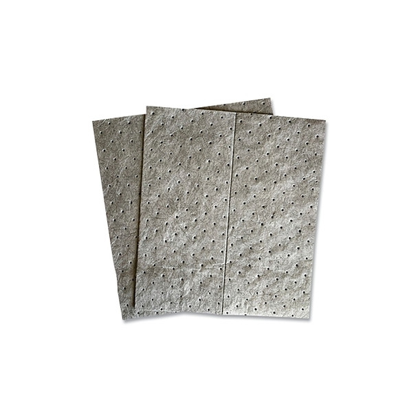 Sorbent Pads and Rolls, 18 in L x 16 in W, Universal, Premium, Three-Ply, Gray, Pads