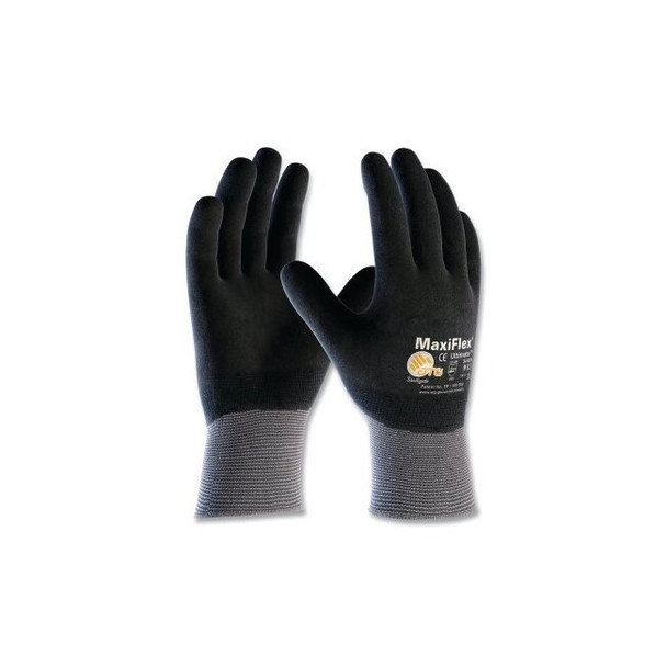MaxiFlex® Ultimate™ Nitrile Coated Micro-Foam Grip Gloves, X-Large, Black/ Gray Pack of 12