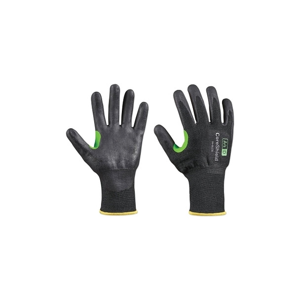 CoreShield™ A4/D Coated Cut Resistant Gloves, 6/XS, HPPE/Basalt, Nitrile Micro-Foam, 13 ga, Black