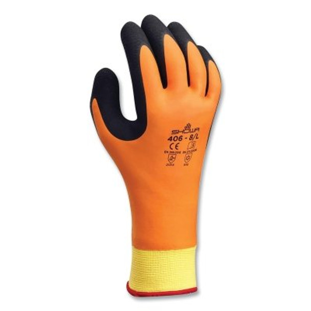 406 Water-Repellent Gloves, X-Large, Black/Orange