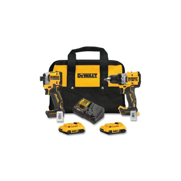 20V MAX* XR® Brushless Cordless Drill/Driver and Impact Driver Combo Kit, 1/2 in Drill Driver, 1/4 in Impact Driver