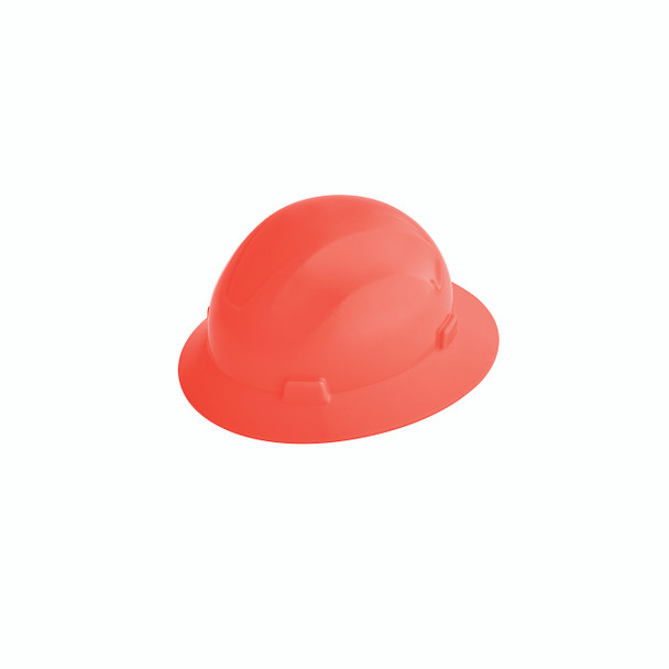 Advantage Series Full Brim Vented and Non-Vented Hard Hat, 4 pt Rapid Dial, Non-Vented, Hi-Vis Orange