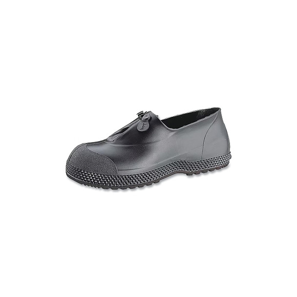 SF PVC Overboots, Ankle, Small, 4 in H, Black