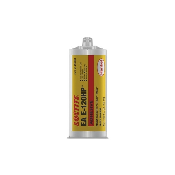 E-120HP Hysol Epoxy Adhesive, Ultra Strength, 50 mL, Dual Cartridge, Amber
