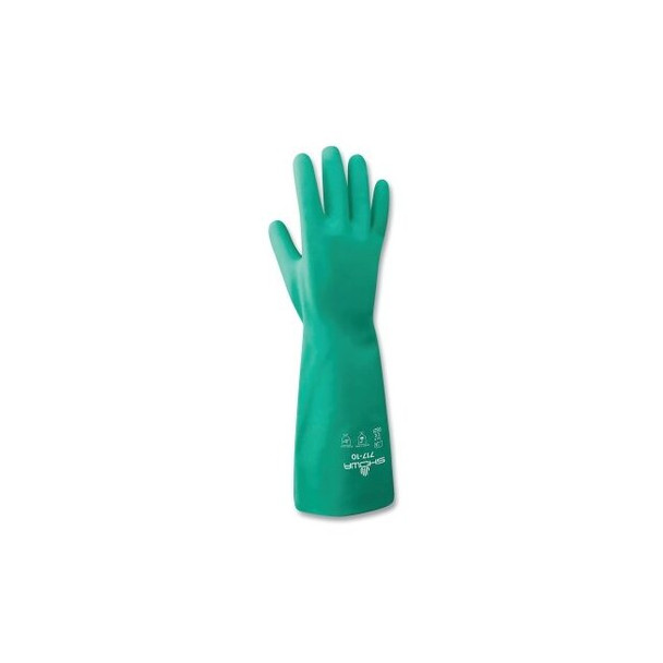Nitrile Disposable Gloves, Straight, 10, Green, 11 mil