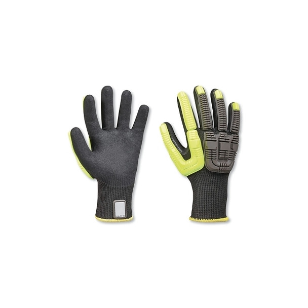 Rig Dog™ Knit Grip Plus Gloves, 8/Medium, Black/Yellow