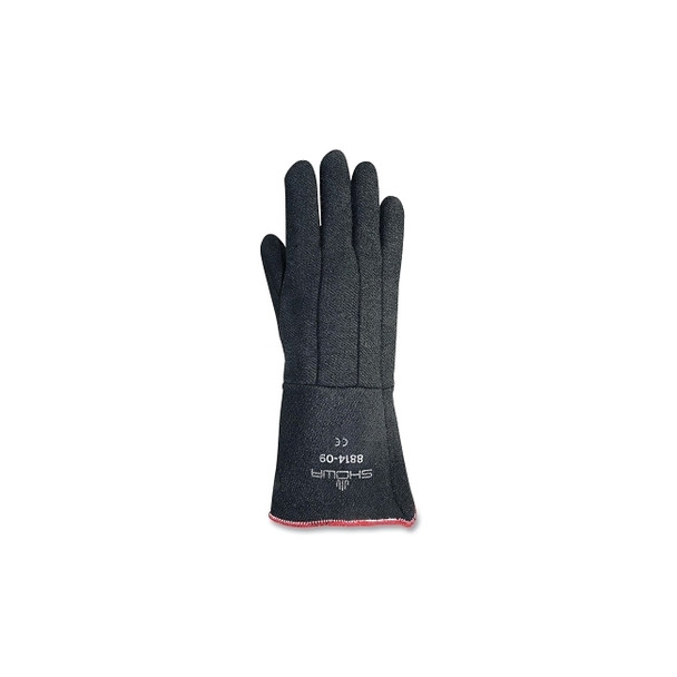 Heat-Resistant Gloves, 14 in L, Black