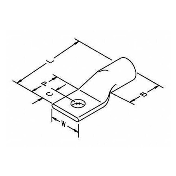 3m One Hole Lug Connector,500 kcmil,PK10 31066