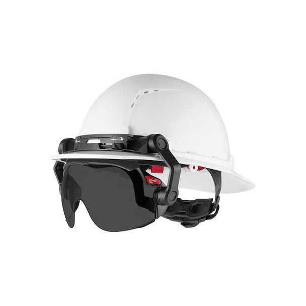 Milwaukee Tool Hard Hat Visor,6" H,Tinted,Polycarbonate 48-73-1417