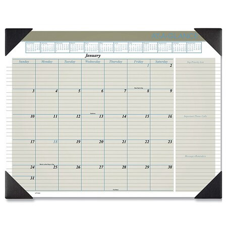 At-A-Glance Desk Calendar,22"X17",Buff HT1500