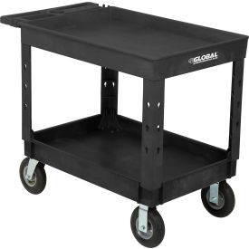 Global Industrial Utility Cart w/2 Shelves & 8"" Casters 44""L x 25-1/2""W x 32-