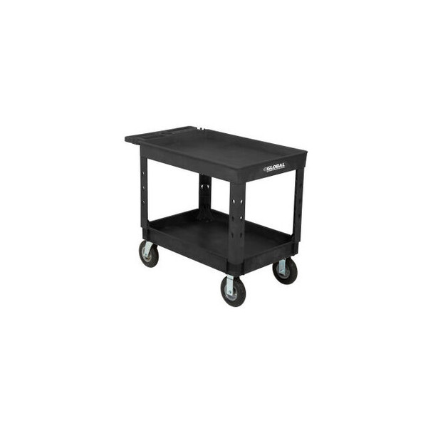 Global Industrial Utility Cart w/2 Shelves & 8"" Casters 44""L x 25-1/2""W x 32-