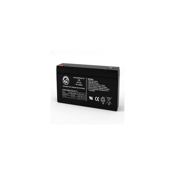 AJC Dual-Lite 0120824 Emergency Light Replacement Battery 7Ah 6V F1
