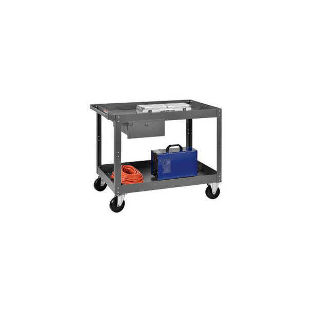 Global Industrial Stock Cart w/1 Drawer & 2 Shelves 800 lb. Cap 36""L x 24""W x