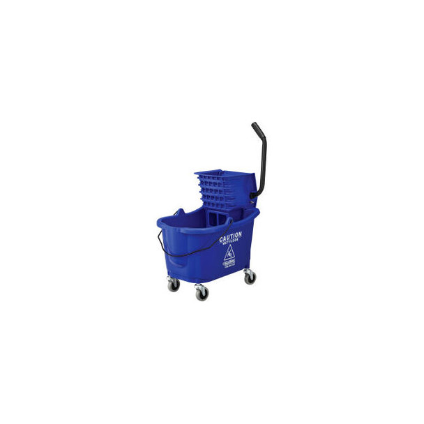 Global Industrial Mop Bucket And Wringer Combo 38 Qt. Side Press Blue