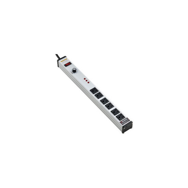 Global Industrial Power Strip With 3-Way Cycle Timer 6 Outlets 12A 15' Cord