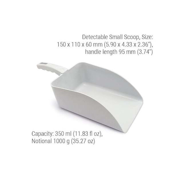 Detectamet Metal Detectable Scoop,5.9 In L,White,Pk5 514-S086-P06-Z03