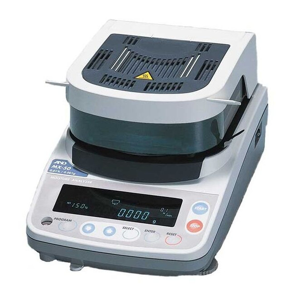 A&d Weighing Moisture Analyzer 51g Capacity, 0.001g Readability MX-50