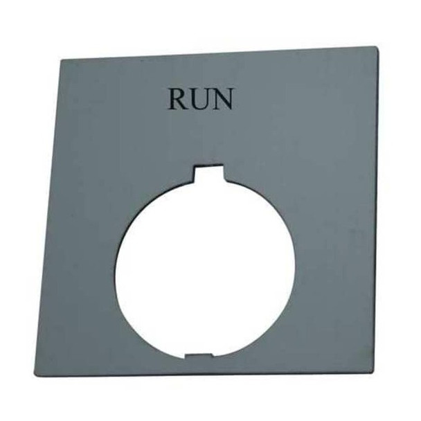 Eaton LegendPlate,Run,White/Black,Rectangular HT8SP31