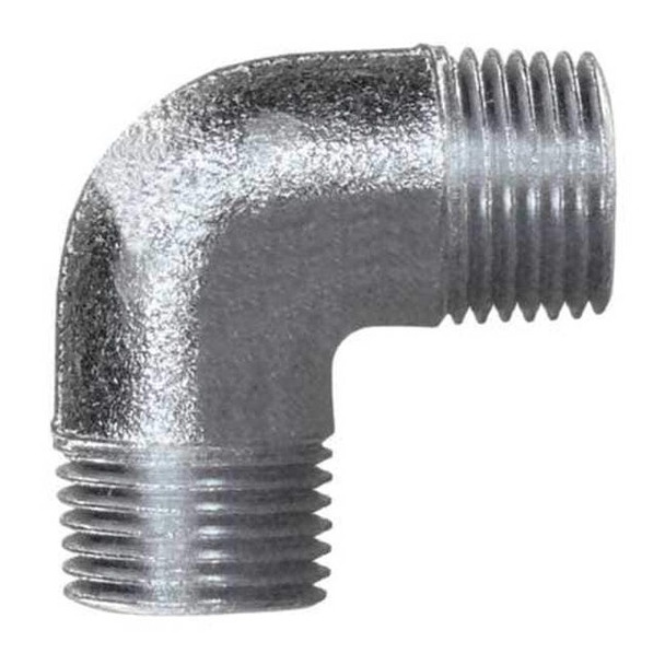 IMC 90 Deg Elbow, 1/2 in, Threaded, Iron, Electro Zinc Plated, Silver