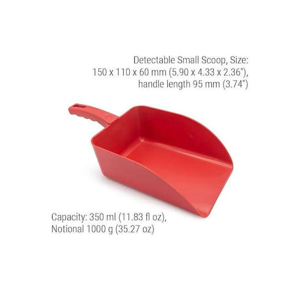 Detectamet Metal DetectableScoop,5.9 in L,Red,PK5 514-S086-P03-Z03