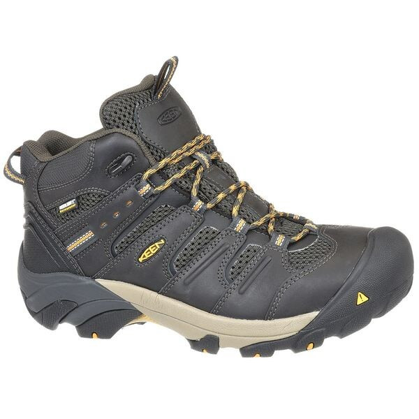 Men's Hiker Boot, 13 EE, Steel Toe, 5 in H, Raven/Tawny Olive, 1018079