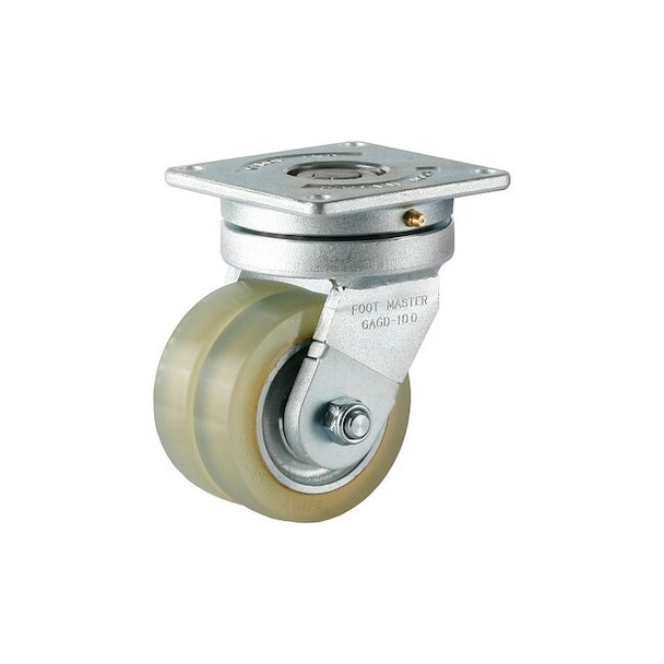 Foot Master Plate Caster,Swivel,Polyurethane,150mm H GAGD-100ASF-HUD