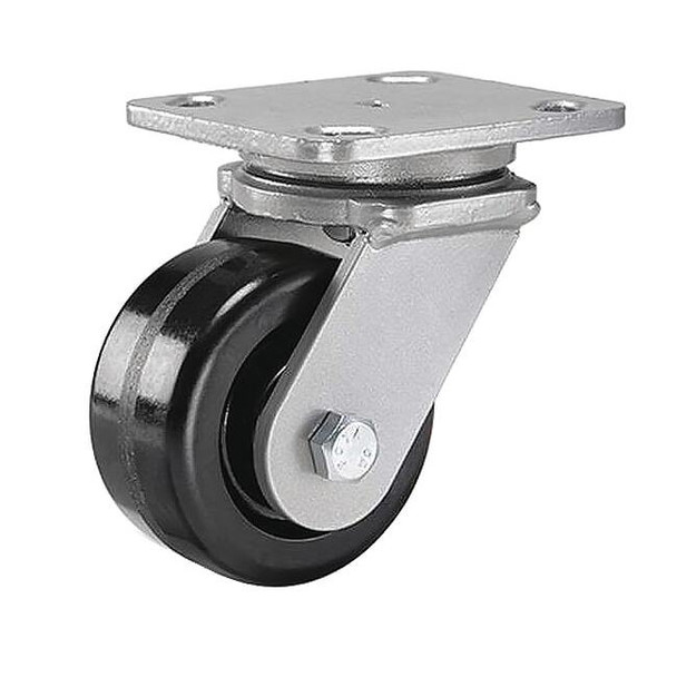 Hamilton Plate Caster,Swivel,Phenolic,4 in.,800 lb,B S-WH-4P-4SL-FB