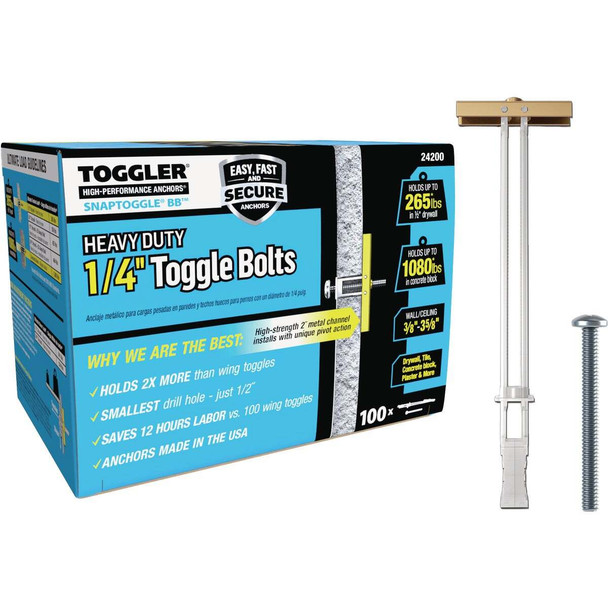 Toggler Snaptoggle 1/4-20 x 2 In. Toggle Bolt (100-Count) 24200