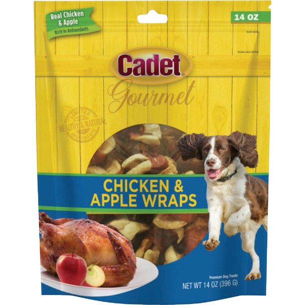 Cadet Gourmet 14 Oz. Chicken & Apple Wrapped Dog Treats C07209