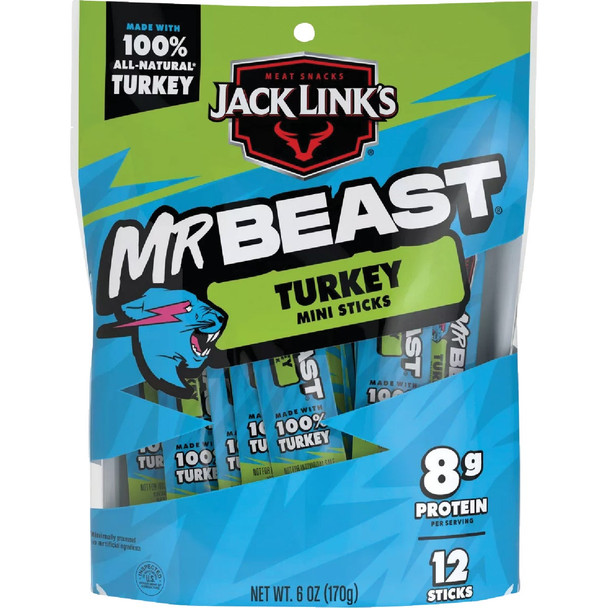 Jack Link's 6 Oz. Savory Herb Turkey Sticks (12-Pack) 144710 Pack of 8