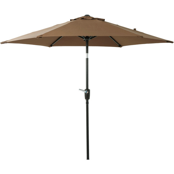 7.5 Ft. Aluminum Tilt/Crank Brown Patio Umbrella - PFAS Free 863131