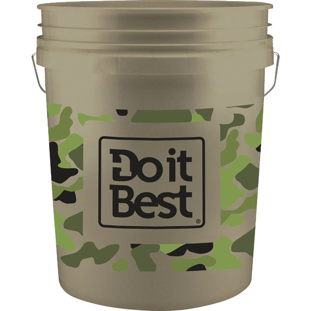 Do it Best 5 Gal. White Bucket with Camo Logo 1123292