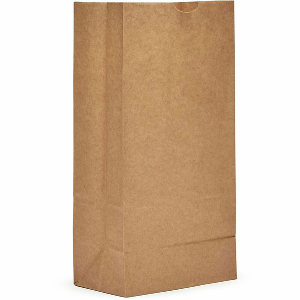AJM Paper Grocery Bags - Natural Kraft - Paper - Grocery - 500 / Carton