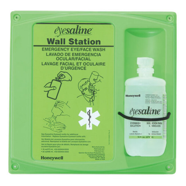 Honeywell Eyesaline® Single Eyewash Wall Station, 16 oz, 1/Each
