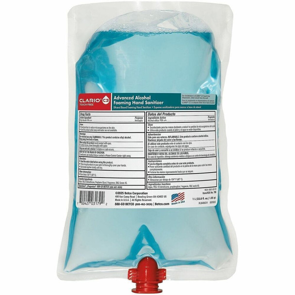 Betco Advanced Hand Sanitizer Foam Refill 795H200CT