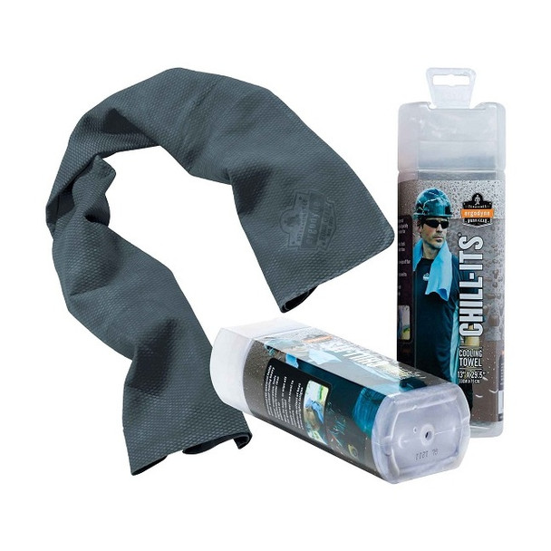 Ergodyne® Chill-Its® 6602 Evaporative Cooling Towel, Gray, 1/Each