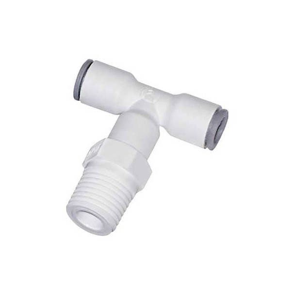 Parker Fractional Plastic Push-to-Connect Fitting, Polymer, White 6508 56 18WP2