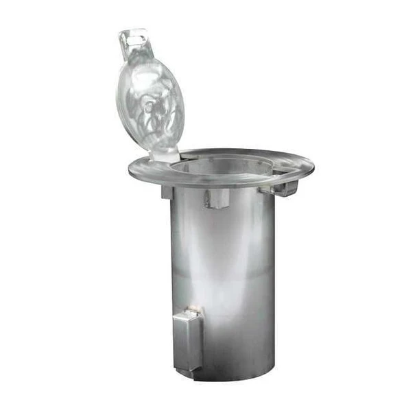 Calpipe Security Bollards Bollard Embedment Sleeve,11 1/4"W,Silver ESR060