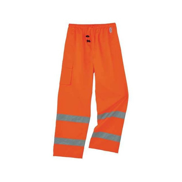 Ergodyne Rain Pants,Class E,Orange,M 8915