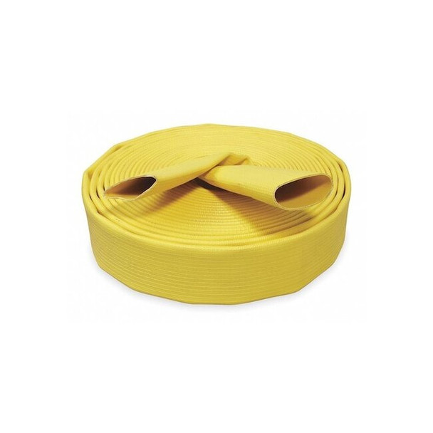 2" ID x 100 ft Rubber Water Discharge Hose 250 PSI YL