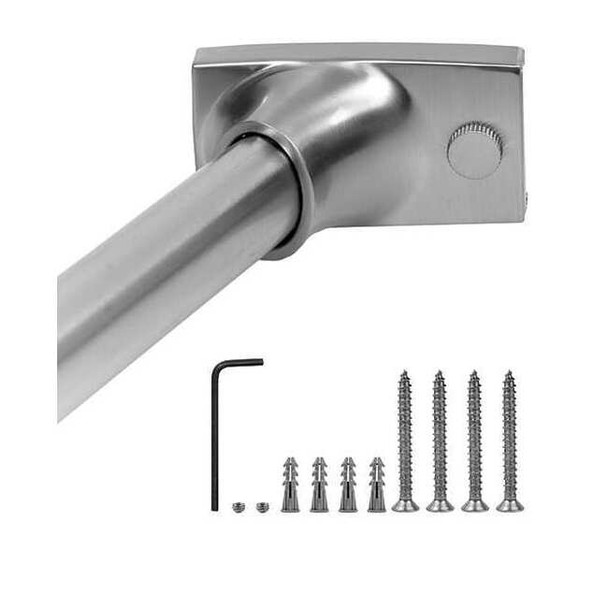 Wingits Curved Shower Rod,Satin,60In,6 Proj.,PK6 WOCONSN5NC