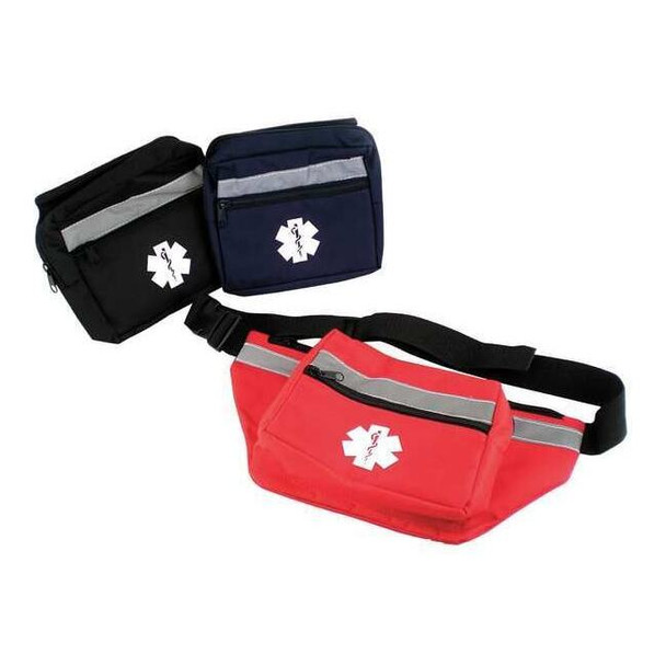 Medsource Fanny Pack, Polyester, 14 in L, 7 in W, Red MS-33309