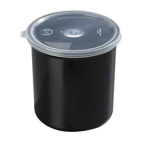 Carlisle Foodservice Food Crock with Lid,5.18 in H,Black,PK12 030103