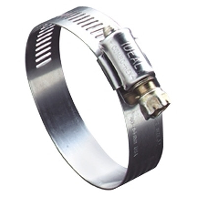 54 Series Worm Drive Clamp, 1/2" Hose ID, 7/16"-1" Dia, 201/301 Stainless Steel Pack of 10