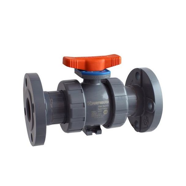 Ball Valve, True Union, 3/4", CPVC/FPM, Full Port, Flanged