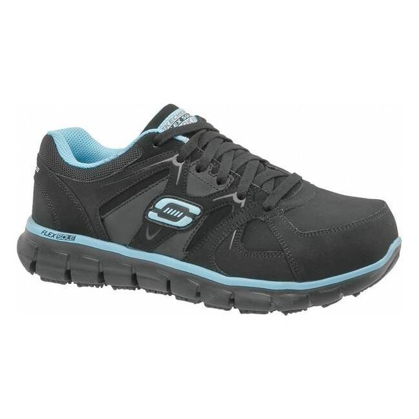 Skechers Athletic Shoe,W,8 1/2,Black,PR 76553 - BKBL SZ 8.5EW