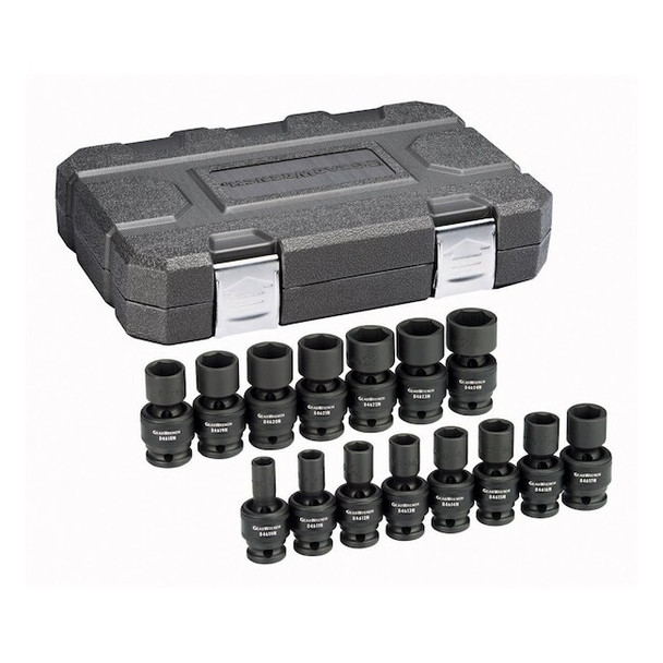 Kd Tools Impct Sckt,Metric Univ,6 pt,1/2",15 pcs 84939N