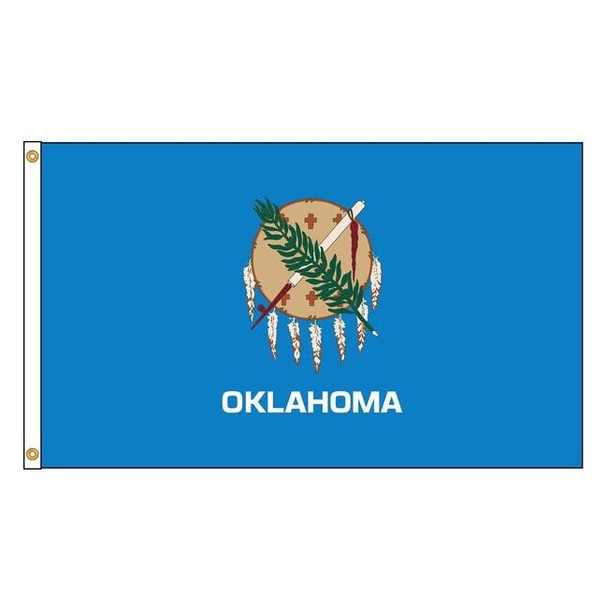 Annin Flagmakers Oklahoma Flag,5x8 Ft,Nylon 144380