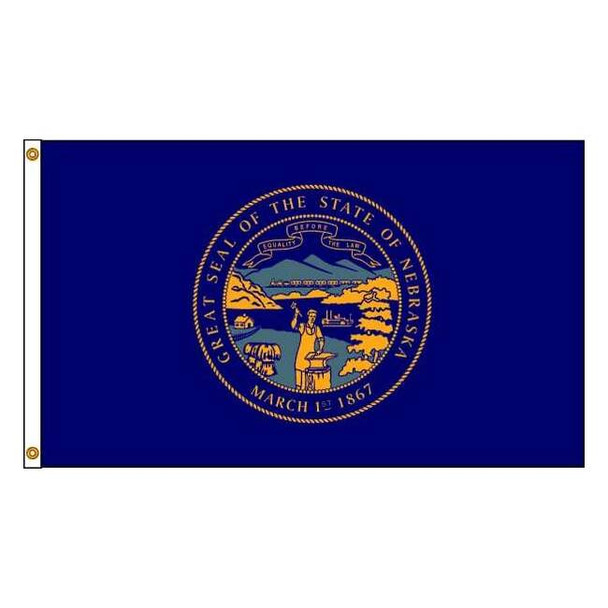 Annin Flagmakers Nebraska Flag,5x8 Ft,Nylon 143280